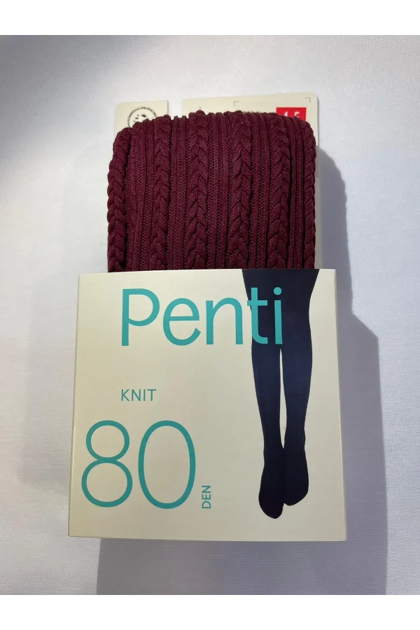 PENTİ PRETTY KNIT 80 DENIERS TIGHTS BURGUNDY 4-5 YEARS