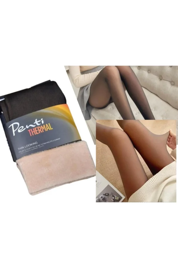 PENTİ THİN LOOKİNG THERMAL SOCKS BLACK L-XL
