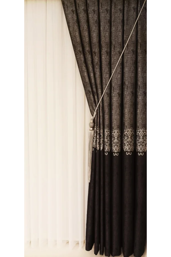 SERVİ ANTRASİT 1/3 SIK PİLE FON PERDE APM