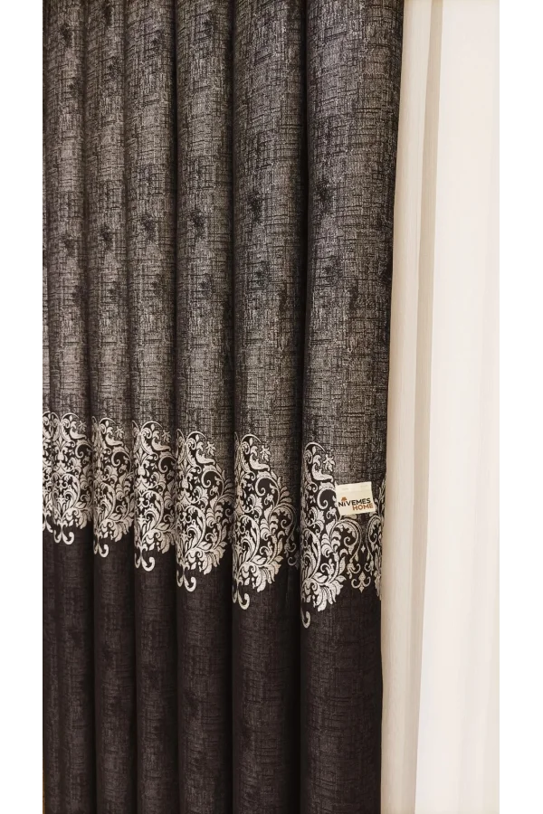 SERVİ ANTRASİT 1/3 SIK PİLE FON PERDE APM