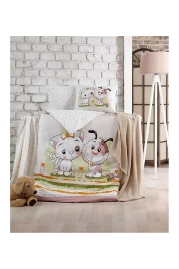 CONJUNTO DE BEBÉ TEJIDO DE BAMBÚ DE MEJORES AMIGOS DE CRISTAL DE CORONA