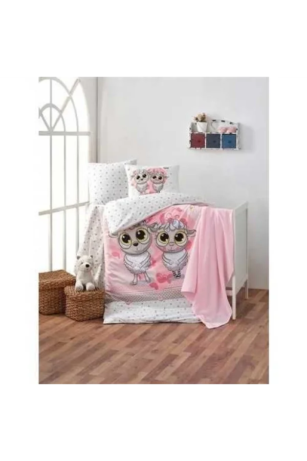 TAÇ KRİSTAL HAPPYLAMBS PİNKY BAMBU KNITTED BABY SET