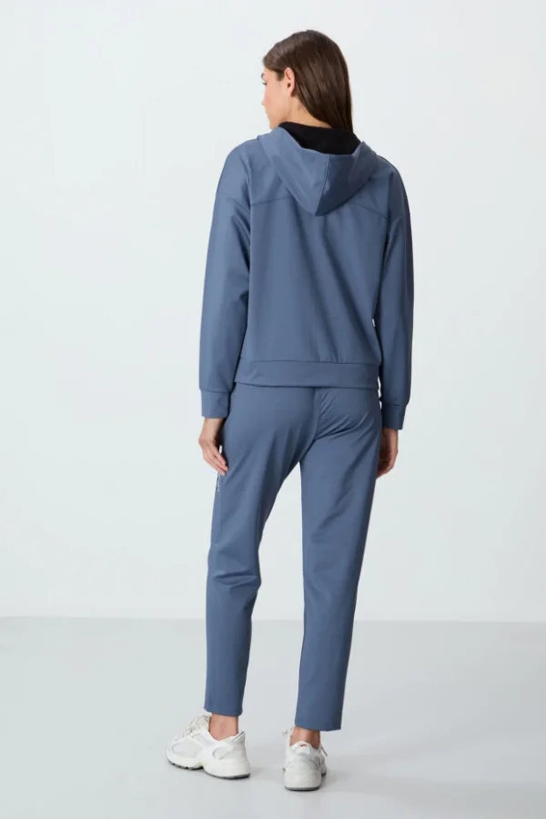 TOMMY LIFE T10BY-95306_01 WOMENS JACKET/SLIM FIT SWEATPANTS SUIT PETROL