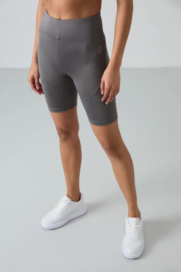 TOMMY LİFE T15BY-91013 DAMEN RADFAHRER LEGGINGS DUNKELGRAU
