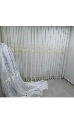 NİVEMESHOME ELİSYA 3812 ORO BRILLANTE 1/3 BORDADO CON BAMBÚ