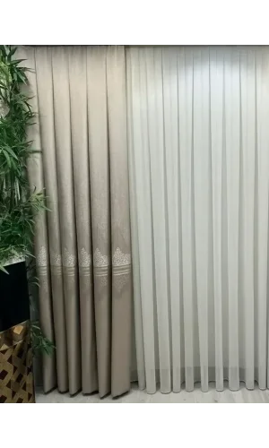 NİVEMESHOME TITUS FJ632145 V-5228 VIZON 1/3 SIK PİLELI FON PERDE APM