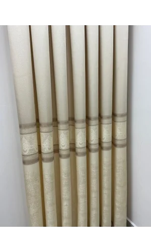 NİVEMESHOME ÜRGÜP V-115 KREM 1/3 SIK PİLE FON PERDE APM