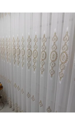 NİVEMESHOME YAREN 2024 GOLD 1/2,5 PİLELİ TÜL PERDE APM