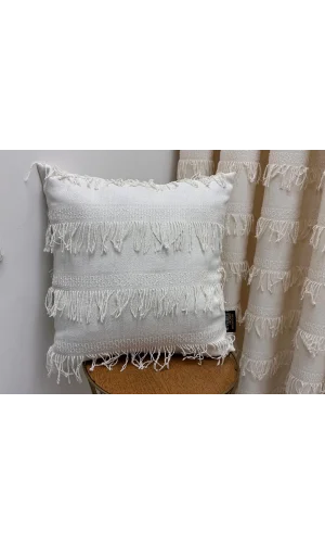 NİVEMESHOME ARVEN 45X45 EKRU KIRLENT KILIFI