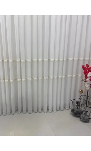 NİVEMESHOME PETEK EKRU 1/3 PİLELİ تول PERDE