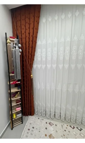NİVEMESHOME 4528 ASEL  1/3 PİLELİ  TÜL PERDE APM