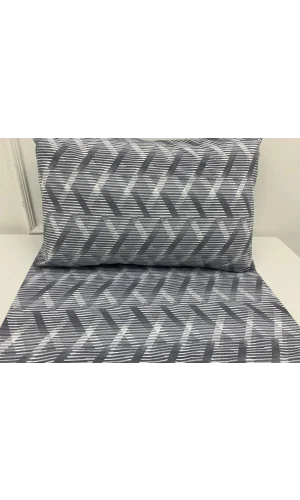 COJÍN DE 2 PIEZAS CON FUNDAS DE ALMOHADA A RAYAS GRIS DE NİVEMESHOME CON CIERRE 50X70