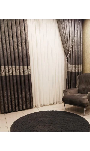 AREKA SILBER ZIGZAG 1/3 DICK FALTENVORHANG APM