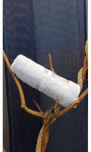 GAZELLE OPEN GREY 70*140 BATH TOWEL KARACAN