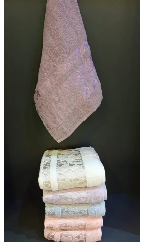 TOALLA DE CARA CEYLAN MOR 50*90 KARACAN