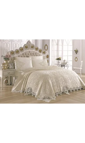 CREMA ALONI 6 PEZZI SET COPERTA FRANCESE ROYAL HOME