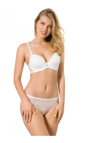 LE JARDİN 6042 SPITZENÜBERZOGENES BH-SET WEISS