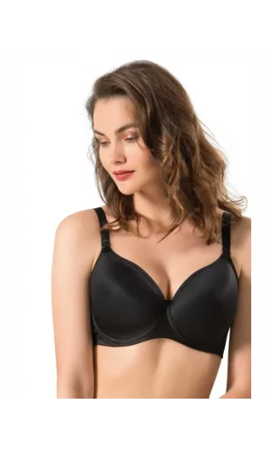 صدرية ناعمة بدون سلك تدعيم من LE JARDİN 9150-B سوداء