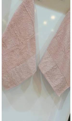 TOALLA DE ROSTRO ROSA DE LINO 50*85 KARACAN