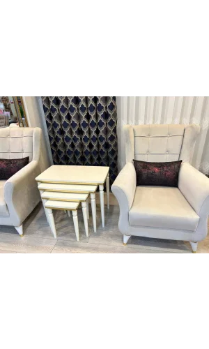 NIVEMESHOME DURU CREMA-GOLD 4 PEZZI SET DI LUSSO ZIGON