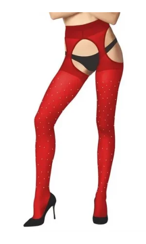 NİVEMESHOME 1121198 FANTAZİ TAŞLI BAYAN KÜLOTLU ÇORAP KIRMIZI DAYMOD