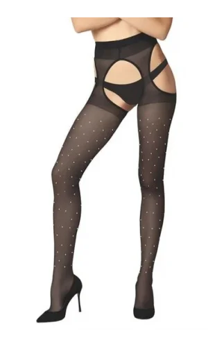 NİVEMESHOME 1121198 FANTAZİ TAŞLI BAYAN KÜLOTLU ÇORAP SİYAH DAYMOD