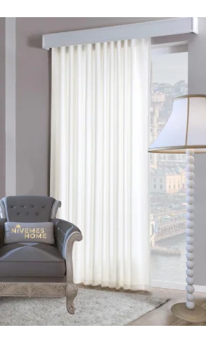 NİVEMESHOME 1.KLASSE QUALITÄT CREME SATIN SONNENSCHUTZ VORHANG