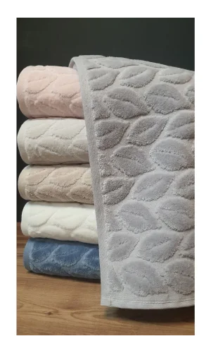 NİVEMESHOME 249 HAZAL AÇIK GRİ JAKARLI HAVLU NURPAK