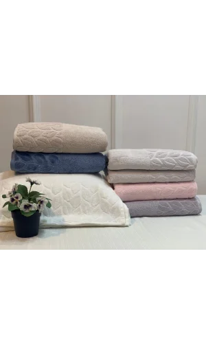 NİVEMESHOME 249 HAZAL EKRU JAKARLI HAVLU NURPAK