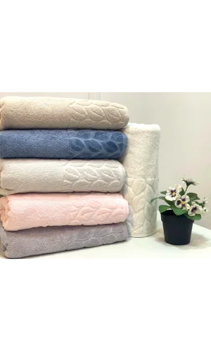 NİVEMESHOME 249 HAZAL LİLA JAKARLI HAVLU NURPAK