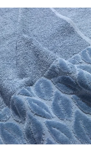 NİVEMESHOME 249 HAZAL MAVİ JAKARLI HAVLU NURPAK