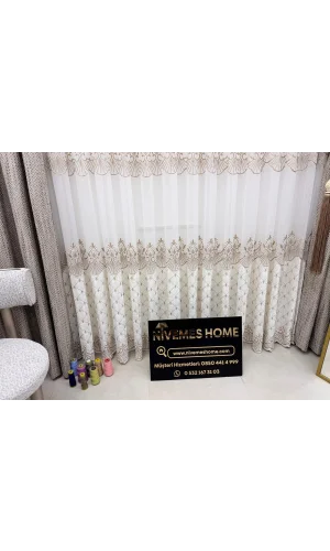NİVEMESHOME 2840 HARMONİ VİZON 1/3 PİLELİ TÜL CURTAIN
