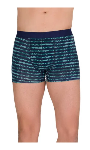 NİVEMESHOME 4480 MENS LYCRALI COTTON BOXER GREEN NAVY PATTERNED L CLEAR