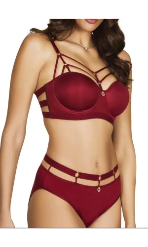 NIVEMESHOME 5045 SPITZENBANDSÄGE BH-SET ROT BDN:100 LE JARDIN