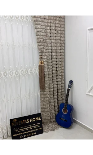 NİVEMESHOME 597 سلطان شونيل دوكومة قهوة 1/3 پيل فون بيرد أبم