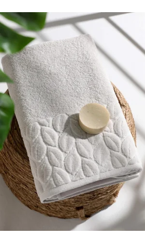 NİVEMESHOME 632 AÇIK GRİ 90X150 HAZAL BANYO HAVLUSU NURPAK