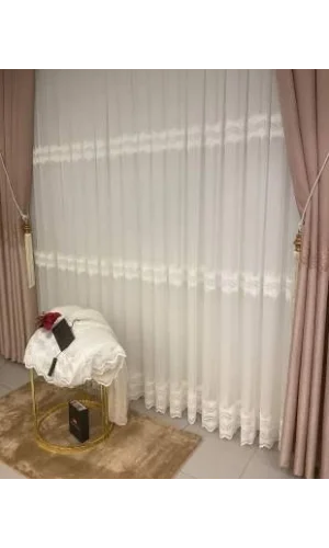 NİVEMESHOME ALPİNİA DOKULU H5451 1/3 SIK PİLE TÜLL GARDINE APM