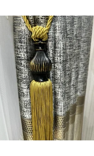 NIVEMESHOME GOLDEN FRINGED LEAD APARATUS CEILING GATHERING BRACE