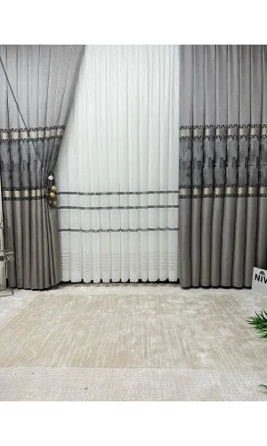 NİVEMESHOME ANTARES 8521 1/3 SIK PİLELİ TÜL PERDE APM