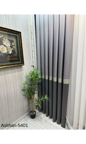 NİVEMESHOME ASLIHAN GRİ FT632116 V-5401 1/3 SIK PİLE FON PERDE APM