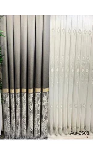 NİVEMESHOME АТА FT614168 V-2503 ПОЛОТНО 1/3 ПЛОТНО ПЛЕЛЕЛЬНЫЕ ФОНОВЫЕ ШТОРЫ APM