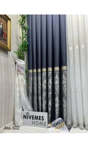 NİVEMESHOME АТА FT614168 V-502 ЛАЗУРЬ 1/3 ЩЕЛК ПЛИССИРОВАННАЯ ФОНАРНАЯ ШТОРА APM