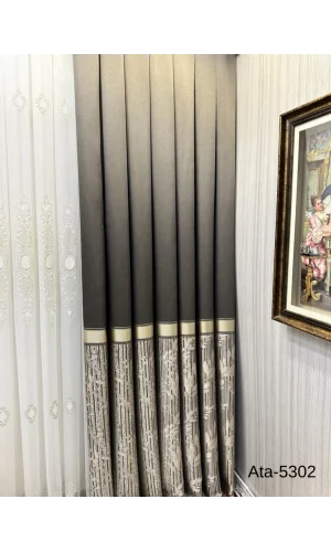 NİVEMESHOME ATA FT614168 V-5302 ЗЕМЛЯ 1/3 ЩЕЛКОВЫЙ ЯРКИЙ ЗАНАВЕС APM