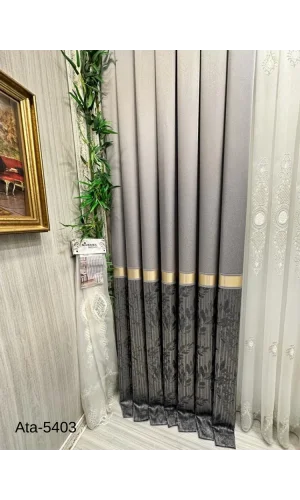 NİVEMESHOME ATA FT614168 V-5403 СЕРЕБРЯНЫЙ 1/3 ТЕСТЫЕ ШТОРЫ APM