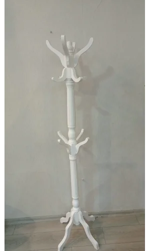 NIVEMESHOME AYAKLI AHŞAP BEYAZ ASKILIK 175 CM