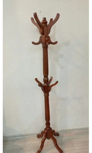 NİVEMESHOME AYAKLI AHŞAP CEVİZ ASKILIK 175 CM