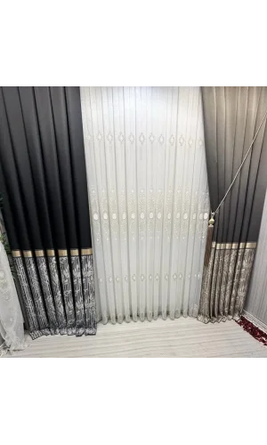 NİVEMESHOME AZRA 1/3 DENSAMENTE PLISADA CORTINA DE TUL APM