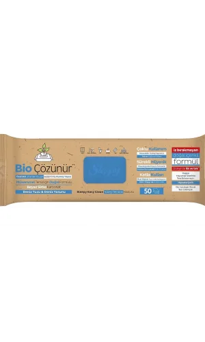 NİVEMESHOME BIO SOLUBLE SEA SALT & SEAWEED 50 SHEET SURFACE CLEANING TOWEL SLEEPY