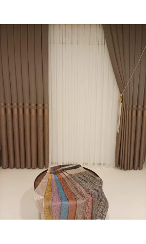 NİVEMESHOME BLANCHE KAFFEE 1/3 DICK PILZ FON PERDE APM