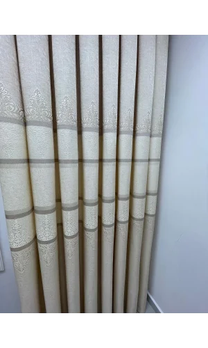 NİVEMESHOME SAC FJ672069 V-115 CREME 1/3 DICKE GEFALTETE STORE APM